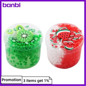 banbi ชุดทำน้ำเมือกก้อนเมฆสตรอเบอรี่ลูกบอลโฟมผลไม้โรยของเล่นน้ำเมือกของขวัญวันเกิดปาร์ตี้โปรดปรานสำหรับเด็กหญิงและเด็กชาย