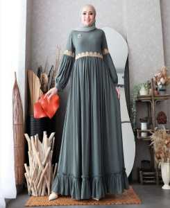 Dress Terbaru 2024 WULAN DRESS BO CERUTY BABYDOLL APLIKASI RENDA Dress Kondangan Wanita Kekinian