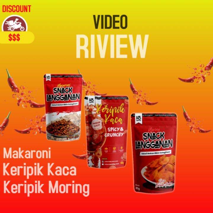 keripik kripik moring ( cimol kering ) dari snack langganan rasa baldo pedas rumput laut jagung manis pedas moring Tasikmalaya garut cemilan makanan ringan keripik kripik kaca kripca rasa extra pedas daun jeruk 1 kg enak dan murah kiloan gratis ongkir