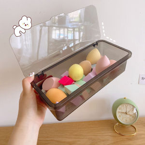 Thai pioneers กล่องเก็บของแบบใส ฝาครอบพกพา ที่เก็บเครื่องเขียนนักเรียน ที่เก็บตะเกียบและช้อน Storage Box