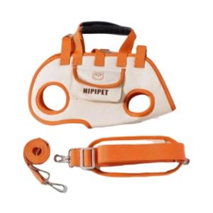 Dog Travel Backpack Breathable Outdoor Pet Carriers Slings Dog Lift Harness with Adjustable Leashes and Shoulder Strap