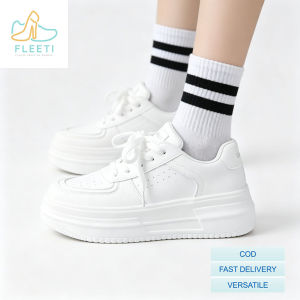 COD New Hot Korean Fashion White Rubber Shoes White Sneakers For Women Recommend for you Waterproof shoes