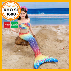 Quần áo tắm nàng tiên cá cho bé gái đồ bơi đi biển đồ chơi hóa trang trẻ em E994
