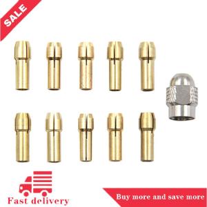[COD] 11PCS lot Mini Drill Brass Collet Chuck for Rotary Tool 0.5-3.2mm Brass and Nut for Dremel Accessories Set