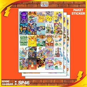 GAMBAR STICKER POKEMON1  / STIKER POKEMON1  / PAKET STIKER POKEMON1 PER 25 PCS / KODESP46