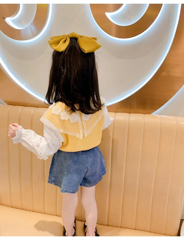 Korean Girls Jean Skort Girls' Denim Skirt: Spring/Summer Korean