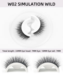 ขนตาปลอมขนมิงค์2คู่ขนตาปลอมแบบมีกาวไม่จำเป็นต้องใช้ซ้ำได้3D ขนตาปีศาจน้อยขนตา