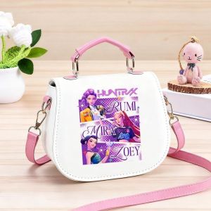 Kpop Demon Hunters Handbag Fashion PU Bag Travel Versatile Shoulder Bag Large Capacity Storage Bag G