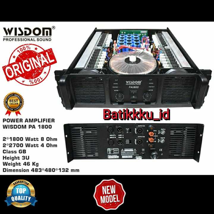 [ORIGINAL] POWER WISDOM PA 1800 PA1800 ORIGINAL 2CH CLASS GB POWER