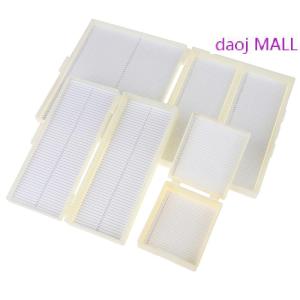daoj MALL พลาสติก Microscope SLIDE BOX 25/50/100pcs กล่องเก็บของชีวภาพ