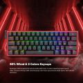 EasyPC | Redragon K617 FIZZ 60% Red Switch Black/ Grey & White Case Wired RGB Mechanical Gaming Keyboard For Better Gaming Experience. 