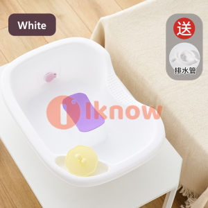 I know Bedside Shampoo BasinsShampoo BasinPortable Hair Washing Hair Washing Basin with Head Cushion and Retrachable Hose-for Bedridden