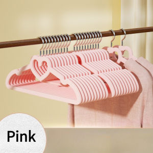 50PCS Heart Flocking Hanger Anti Slip Thickened Heavy Duty for Sweaters Clothes Wardrobe Organizer