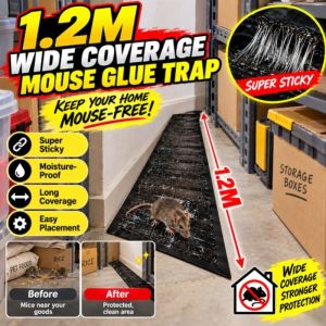 Jumbo Rat Glue Trap Sticky Mouse Board 1.2m Extra Large Strong Adhesive Rodent Trap Indoor Pest Control