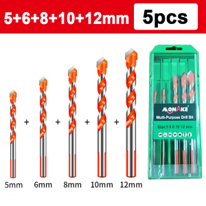 German tools Mata Bor Tombak 5-12MM HSS Twist Drill Bit multifungsi Purpose Bor Alloy Untuk Melubangi Kaca/Keramik/Beton Cobalt Kecepatan Tinggi Baja Bor Lubang Stainless Steel