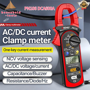 【Ready Stock】household-tools PN106 DCA600A digital clamp type multimeter High precision AC/DC clamp meter Multifunctional voltage Ammeter