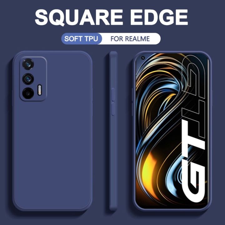 [high Quality] Matte Square Liquid Silicone Case For Realme 10 5g 10t 9i 9 Pro Plus Narzo 50i