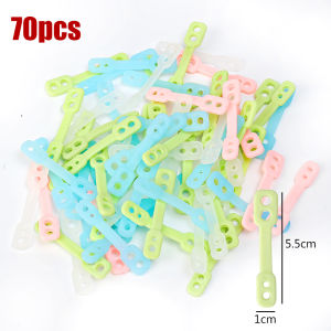 ตะขอกันลมไม้แขวนเสื้อ70ชิ้นห่วงล็อกที่แขวนซักรีดกันลมกันลื่นที่แขวนแบบยึดกันไม้แขวนเสื้อกันการตกแถบซิลิโคน