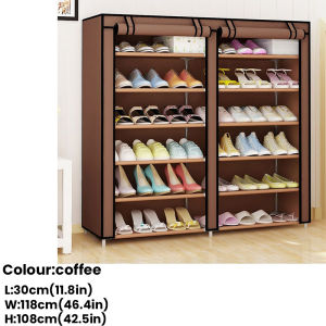 Okasumi 9 Layers Multifunctional Shoe Rack Organizer Stainless Steel Home Use Simple Shoe Cabinet Colorful Dustproof Floor Shoe Hat Rack