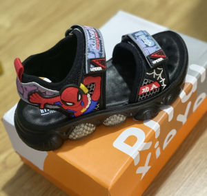 Dép sandal quai hậu bé trai cao cấp Sandal bé trai thiết kế quai dán dễ dàng mang tháo