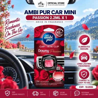 AMBI PUR CAR MINI CLIP 2.2ML - LAVENDER / NZ SPRING / SEA BREEZE / THAI DRAGON FRUIT / MYSTIQUE / PASSION