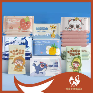 8/10pcs Portable Cute Wet Tissue Antibacterial Fragrance Free No Alcohol 8/10pcs 便携式可爱湿纸巾抗菌无香味无酒精 8/10pcs Tisu Basah Comel Mudah Alih Antibakteria Tanpa Wangian Tanpa Alkohol