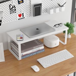 50/60cm Monitor Stand Computer Screen Increased Shelf Monitor Riser Wooden Small Shelf Office Multifunctional Storage Shelf