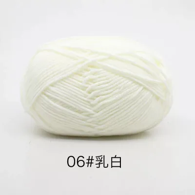 (1-40) benang rajut katun susu / soft milk cotton yarn impor 4PLY