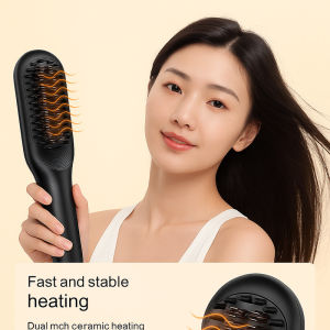 Frizz Comb Portable Straight Curl Cordless Negative Ion Curling Comb