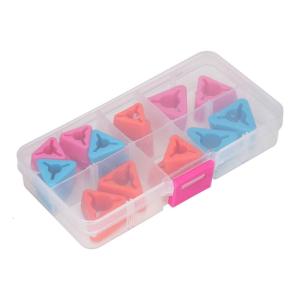 18Pcs Triangular Shape Stoppers Crochet Hook Point Stoppers Knitting Tip Protectors for Weaving Craft
