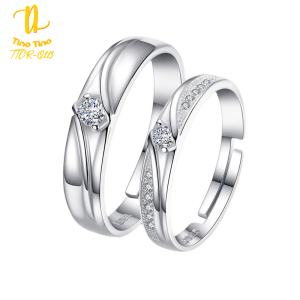 TINO TINO Cincin Couple Q113 Wedding Ring Solitaire Full Permata premium Zirconia