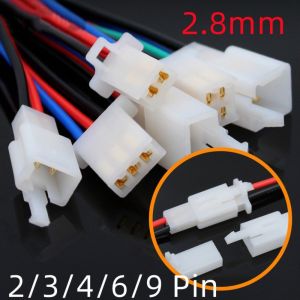 THTRHWTH 2.8มม. 1/2/3/4/6/9พิน สายเชื่อมต่อสาย ชุดปลั๊กเทอร์มินัล ชายหญิง การเชื่อมต่อที่รวดเร็ว สายเคเบิลขั้ว สายเคเบิลตัวเมีย ขั้วต่อสายไฟรถยนต์ สายไฟรถยนต์ไฟฟ้า