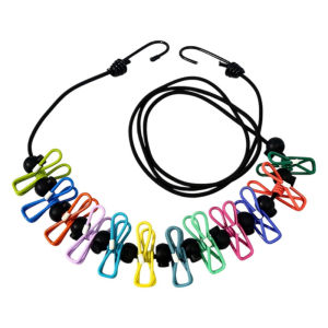 Portable Travel Clothes Drying Rope with Clips