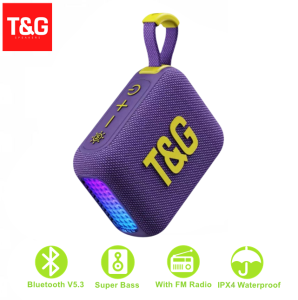 T&G Tg445 Mini HiFi Clear Super Bass Outdoor Sound Bass Waterproof Portable Wireless Bluetooth RGB Speaker