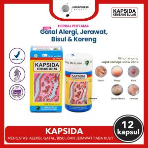 Kapsida Kembang Bulan 1 botol isi 12 Kapsul - Mengatasi Gatal Bisul Alergi dan Jerawat pada Kulit