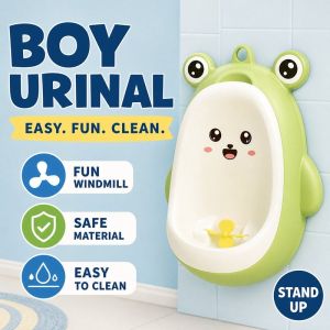 Wall Mounted Toddler Urinal Standing Trainer Portable Kids Pee Container For Boys With Free Hook
