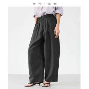 21 Count Ramie Elastic Waist Plus Size Casual Pants Loose Linen Womens Trousers 2026 Spring/Summer Womens Fashion2026
