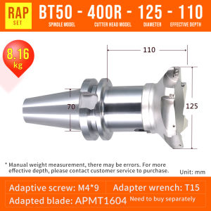 RAP75° Face Milling Cutter Disc Horizontal Inserts Face Machining CNC Tools Center BT30 BT40 Face Milling Cutter Holder Set