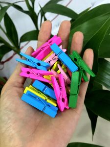 [HCM](Chọn Màu) 50 Kẹp Ảnh Gỗ Tự Nhiên Size 3.5*0.7 Cm Kẹp Ảnh Kẹp Giấy Decor Trang Trí Picture Paper Clips