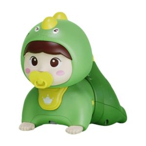 SDFSF With Light Sound Electric Crawling Doll Early Education Cartoon Animal Crawling Practice Toys Electric Toys Funny Crawling Kids Doll Toys Newborn Children