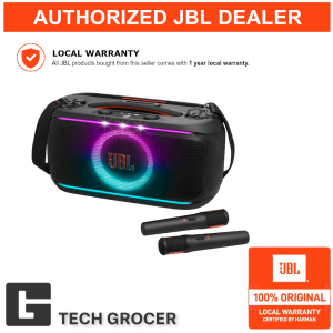 JBL PartyBox On The Go Essential/ PartyBox On The Go / PartyBox On The Go 2 / On The Go 2 Plus Portable Party Speaker with Built-in Lights and 2 Wireless Mics Amazing Pro Sound IPX4 Splashproof Protection 6 Hours of Playtime Convenient Shoulder Strap