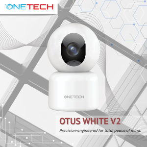 OneTech Otus White 2.0 Indoor Security Camera 2MP HD Camera WiFi Night Vision Motion Detection 2Way Audio Phone Control