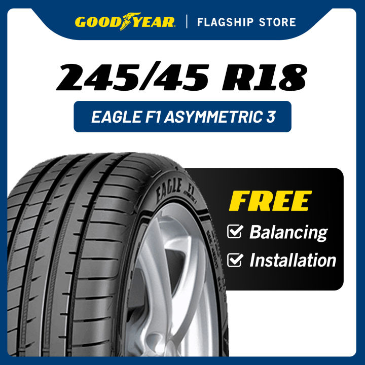 Goodyear 245/45R18 Eagle F1 Asymmetric 3 MOE *ROF Tyre (Worry Free ...
