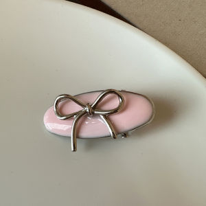 C.three Sweet Cute Hair Accessory Women Metal Bow Bangs Clip Versatile Duckbill Clip