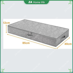 Foldable dustproof covered fabric under bed clothes and bedding organizer box
