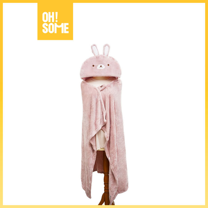 OHSOME alba sol Selimut Berkerudung Selimut Karakter Selimut Tidur Kantor office Air Conditioner Blanket Cloth/bare bear/pink rabbit/panda