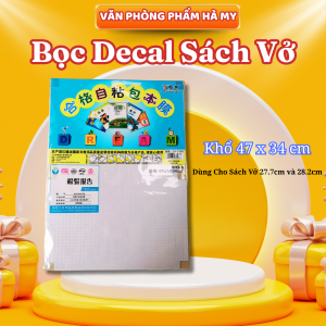 Xấp 10 Cái Bọc Sách Vở Decal Trong Suốt Bọc Decal Sách Vở Đủ Kích Thước