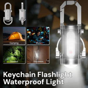 Keychain Flashlight Waterproof Light Rechargeable Emergency Portable Pocket Flashlight Flashlight Mini LED Flashlight