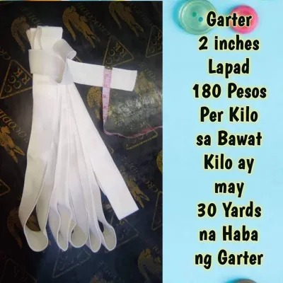 Korean Garter Per Kilo Mura Lang 50 Pesos Per 1/4 Kilo 14 - 20 Yards ang haba Kung 1 Kilo ang bibilhin mas Mura 180 Pesos lang/ Team buenaventura