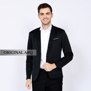Jas Pria Terbaru Wisuda Hitam Polos Slim Fit Keren Koeran Style Casual Formal Informal